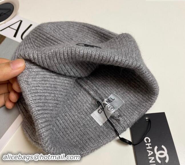 Good Looking Chanel Knit Hat 1019021 Grey 2024