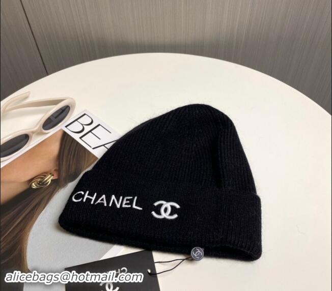 Fashion Discount Chanel Knit Hat 1019021 Black 2024