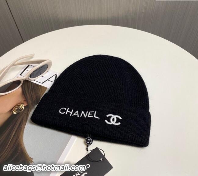 Fashion Discount Chanel Knit Hat 1019021 Black 2024