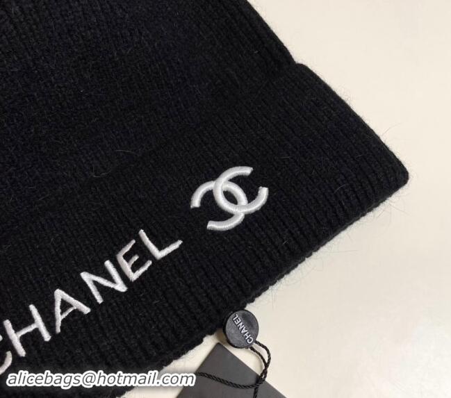 Fashion Discount Chanel Knit Hat 1019021 Black 2024