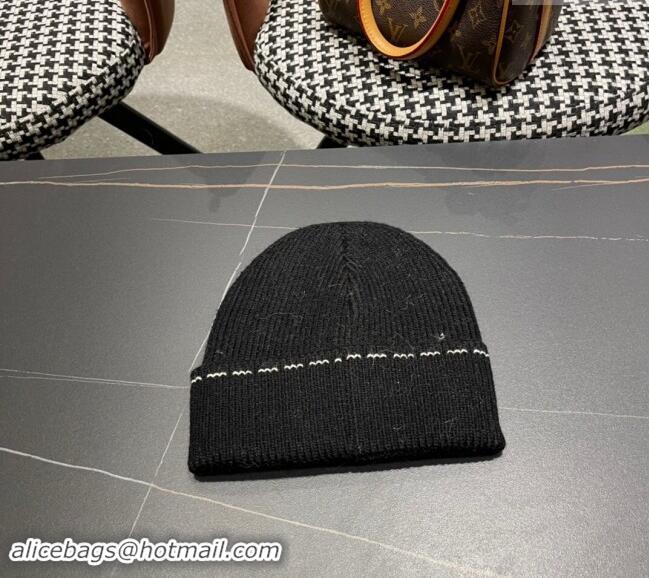 Shop Discount Chanel Knit Hat with Metal CC 1019025 Black 2024