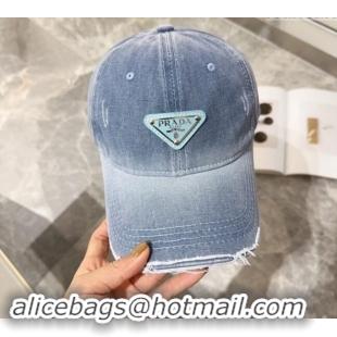 Top Grade Prada Denim Baseball hat 0131 Blue 2024