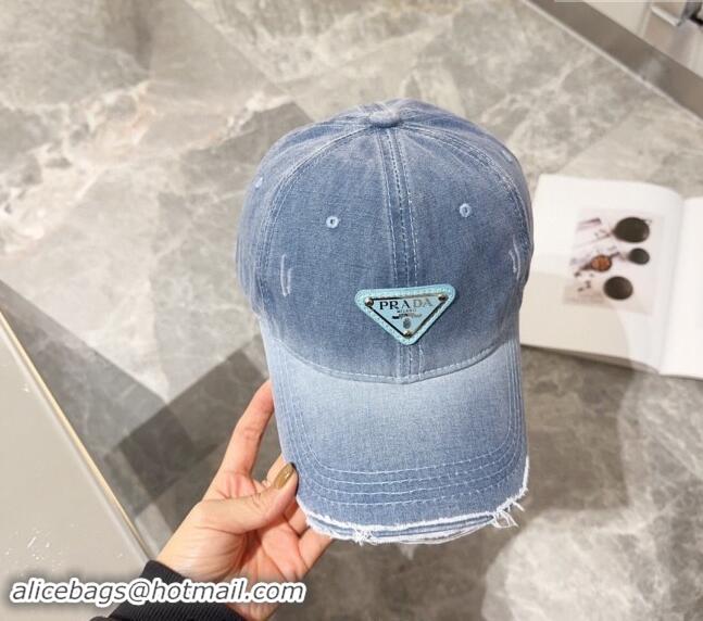 Top Grade Prada Denim Baseball hat 0131 Blue 2024