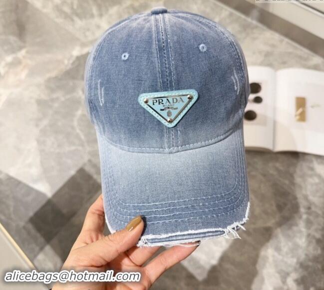 Top Grade Prada Denim Baseball hat 0131 Blue 2024