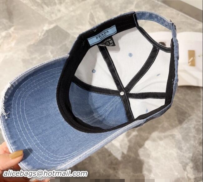 Top Grade Prada Denim Baseball hat 0131 Blue 2024