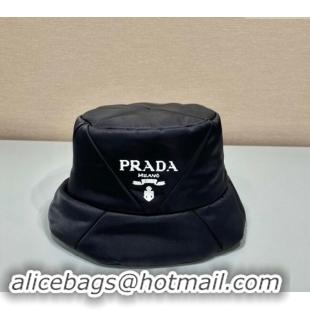 Fashion Discount Prada Quilted Nylon Bucket Hat P0048 Black 2024