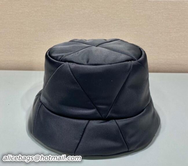 Fashion Discount Prada Quilted Nylon Bucket Hat P0048 Black 2024