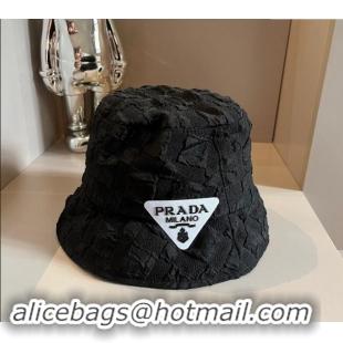 Good Looking Prada Bucket Hat 0301 Black/White 2024