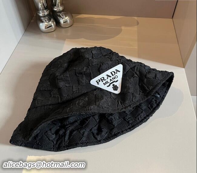 Good Looking Prada Bucket Hat 0301 Black/White 2024