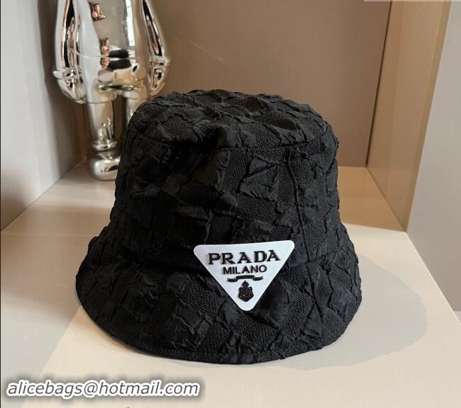 Good Looking Prada Bucket Hat 0301 Black/White 2024