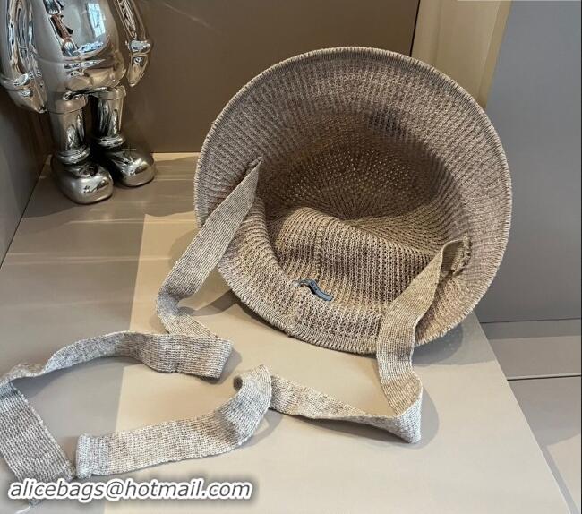 Top Design Prada Knit Bucket Hat 0514 Grey 2024