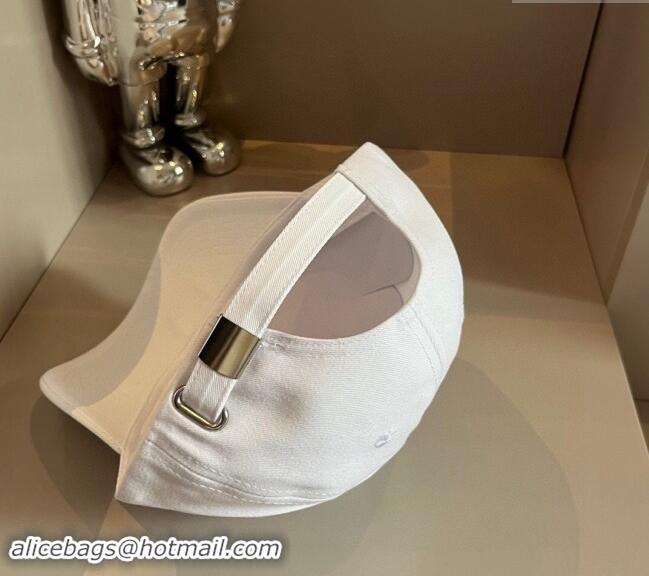 Good Quality Prada Canvas Baseball Hat 0514 White 2024