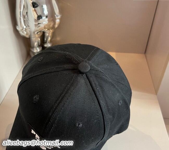 Reasonable Price Prada Canvas Baseball Hat 0514 Black 2024