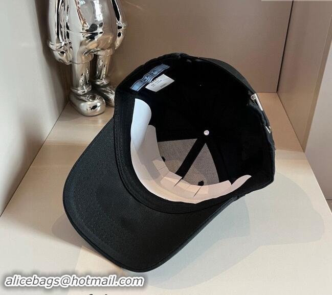 Reasonable Price Prada Canvas Baseball Hat 0514 Black 2024