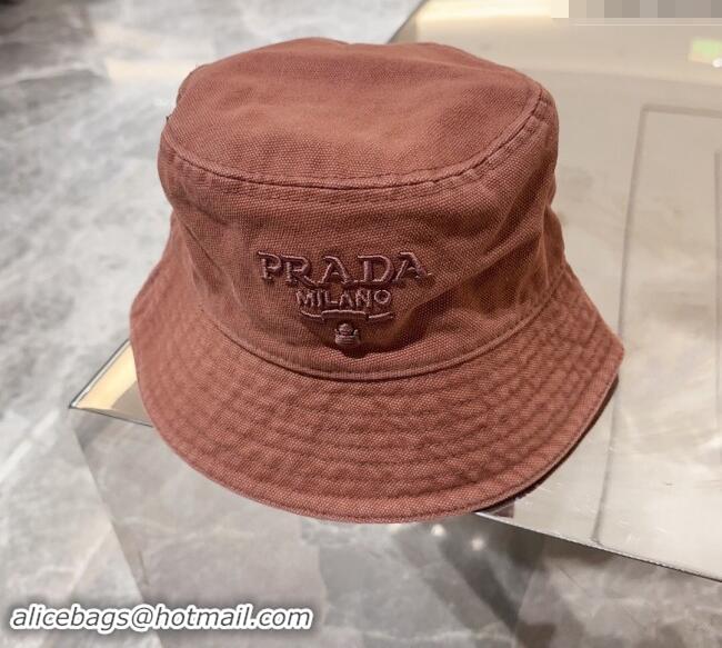 Grade Discount Prada Canvas Bucket Hat 073001 Brown 2024