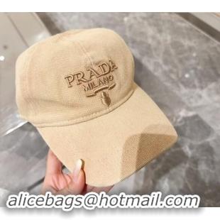 Best Price Prada Canvas Baseball Hat 073001 Beige 2024