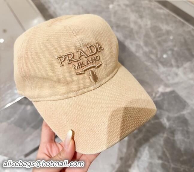 Best Price Prada Canvas Baseball Hat 073001 Beige 2024