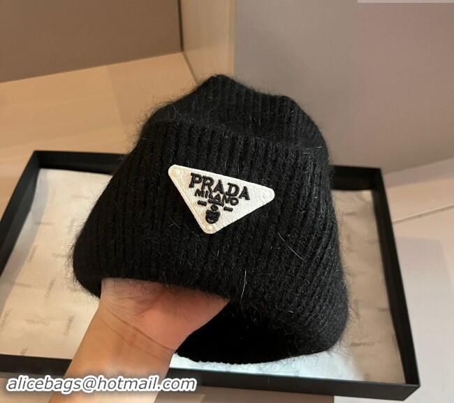 Top Quality Prada Knit Hat 1019007 Black 2024