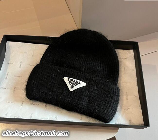 Top Quality Prada Knit Hat 1019007 Black 2024