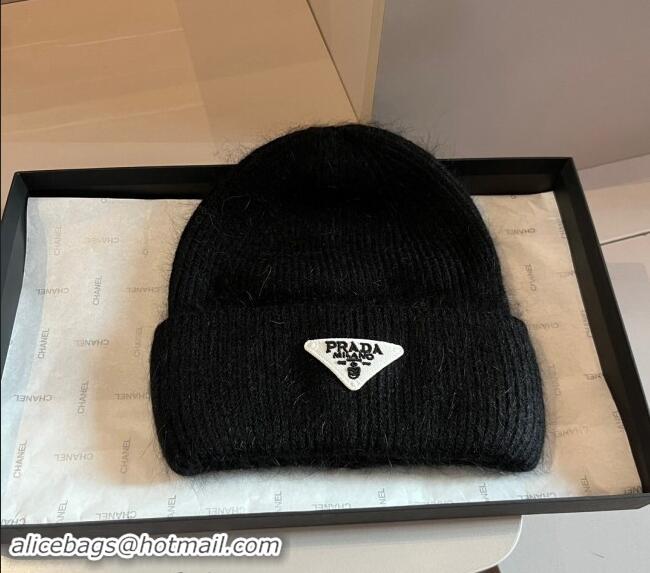 Top Quality Prada Knit Hat 1019007 Black 2024