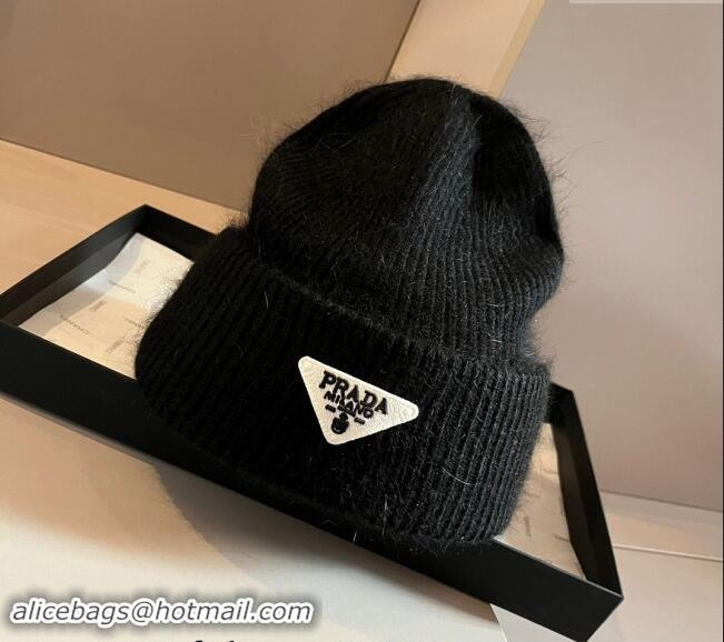 Top Quality Prada Knit Hat 1019007 Black 2024