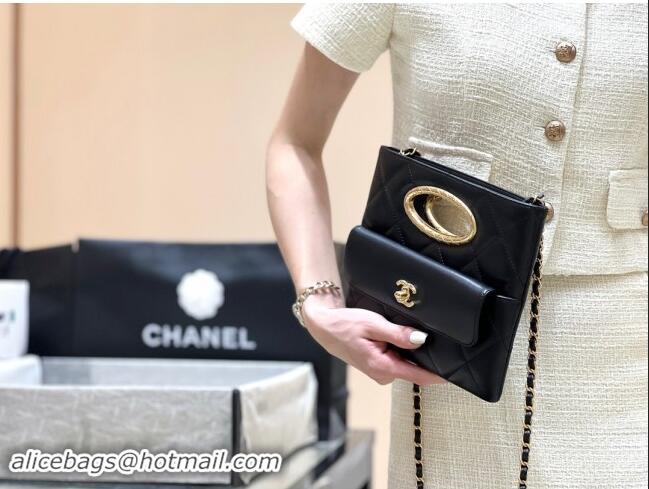 Best Price Chanel Lambskin Clutch with Chain Bag AS5038 Black 2024 Top Quality