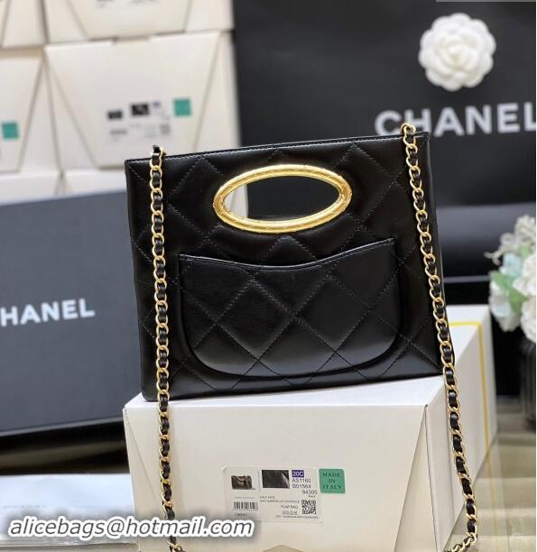 Best Price Chanel Lambskin Clutch with Chain Bag AS5038 Black 2024 Top Quality