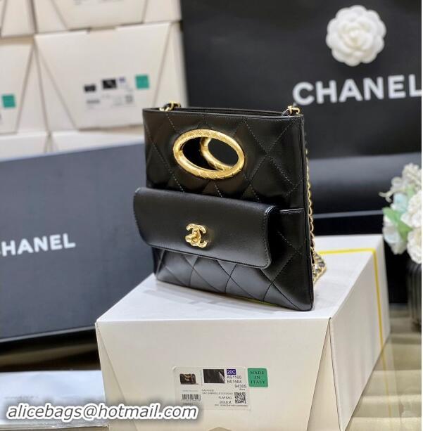 Best Price Chanel Lambskin Clutch with Chain Bag AS5038 Black 2024 Top Quality