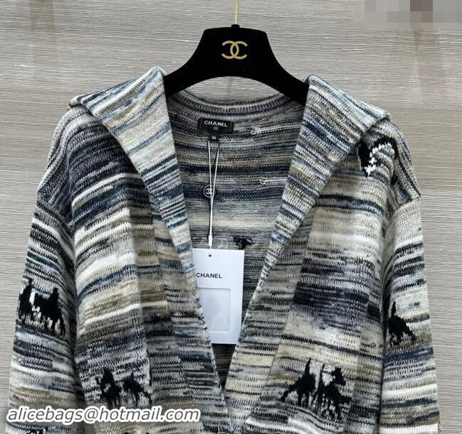 ​Well Crafted Chanel Knit Cardigan 1025 Grey 2024