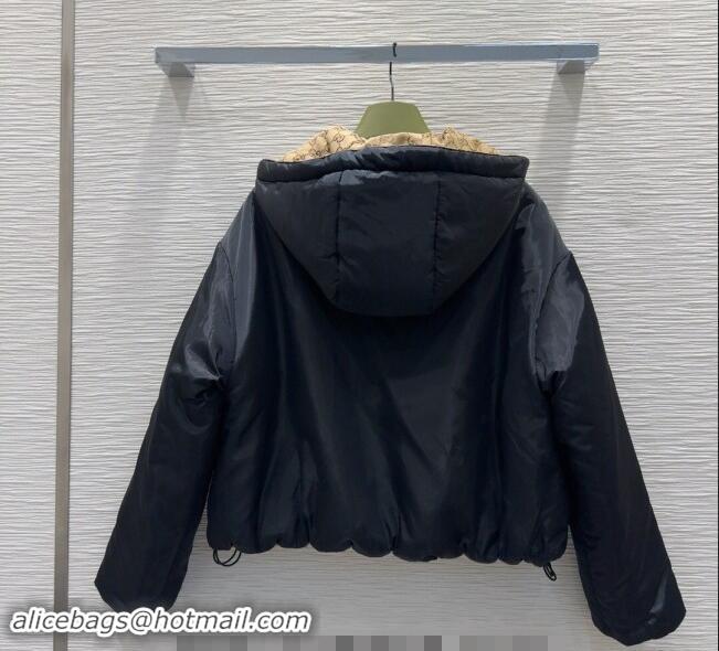 Top Quality Gucci Padded Reversible Jacket 1025 Beige/Black 2024