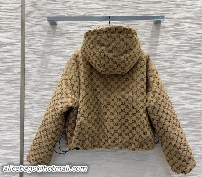 Top Quality Gucci Padded Reversible Jacket 1025 Beige/Black 2024