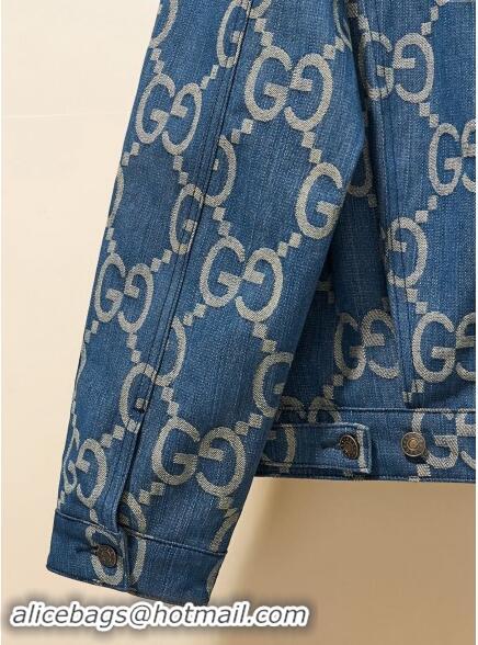 Promotional Gucci Maxi GG Blue Denim Jacket 1025 2024