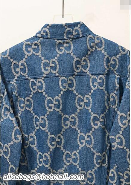 Promotional Gucci Maxi GG Blue Denim Jacket 1025 2024