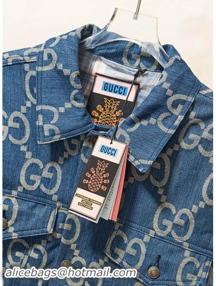 Promotional Gucci Maxi GG Blue Denim Jacket 1025 2024