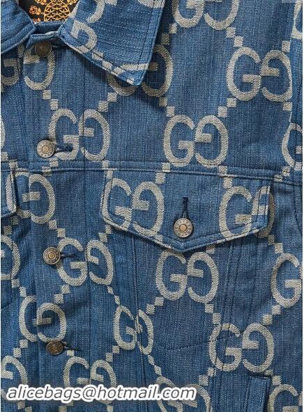 Promotional Gucci Maxi GG Blue Denim Jacket 1025 2024