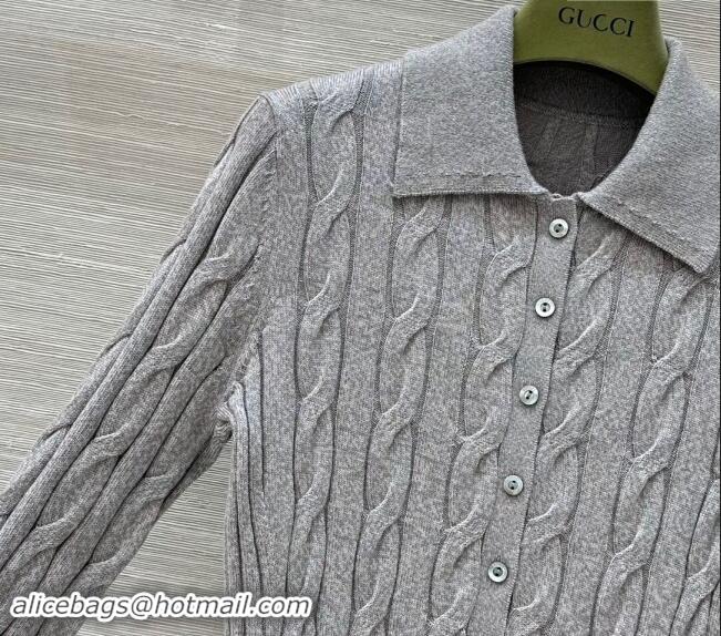 Grade Quality Gucci Sweater with Web 1025 Grey 2024