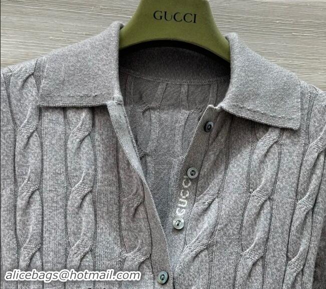 Grade Quality Gucci Sweater with Web 1025 Grey 2024