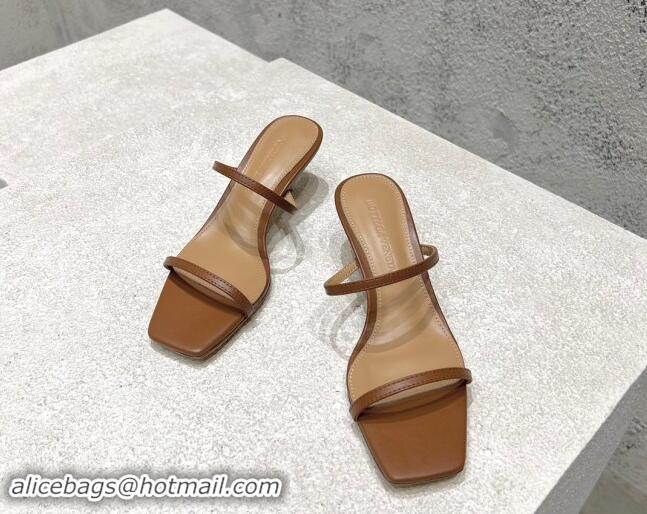 Charming Bottega Veneta Knot Slide Sandals 4.5cm in Calfskin Brown 430148