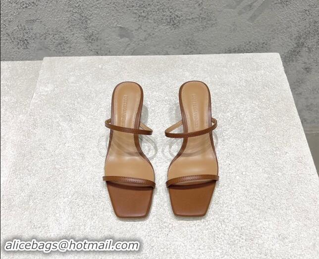 Charming Bottega Veneta Knot Slide Sandals 4.5cm in Calfskin Brown 430148