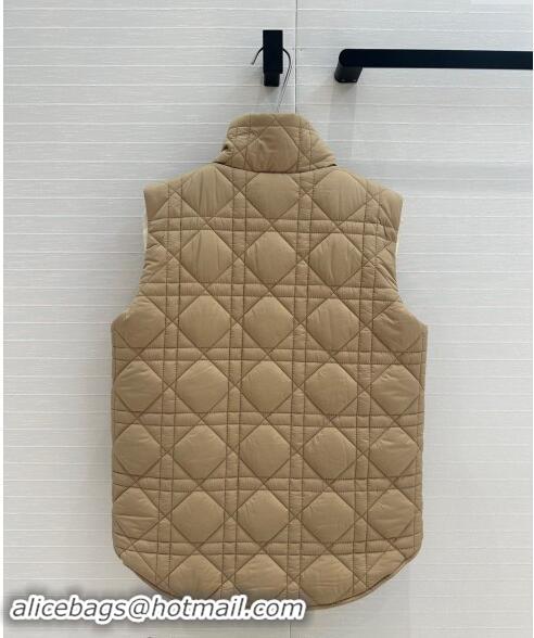 Top Grade Dior Nylon and Padded Vest 1025 Beige 2024