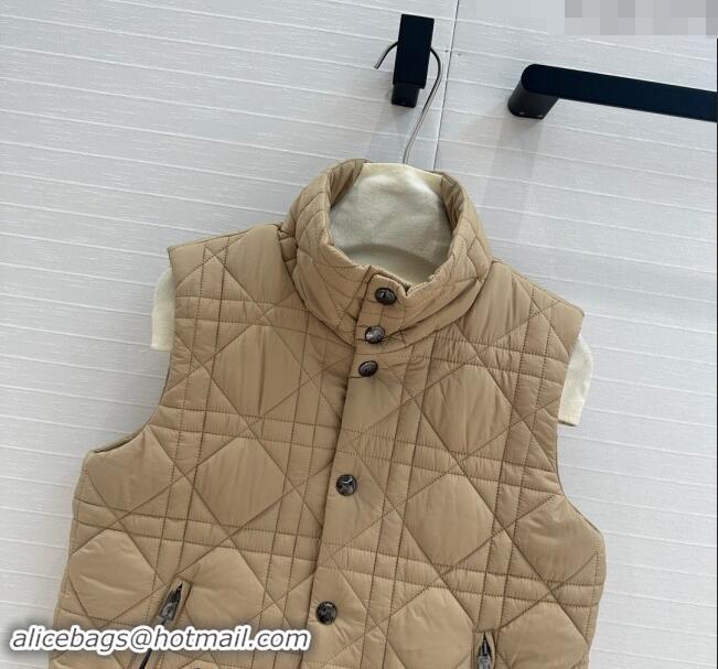 Top Grade Dior Nylon and Padded Vest 1025 Beige 2024