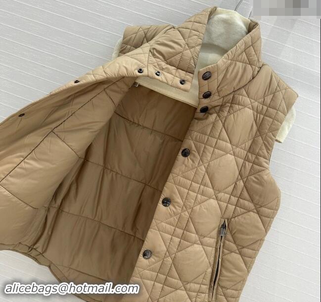 Top Grade Dior Nylon and Padded Vest 1025 Beige 2024