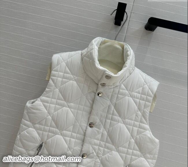 Luxury Cheap Dior Nylon and Padded Vest 1025 White 2024