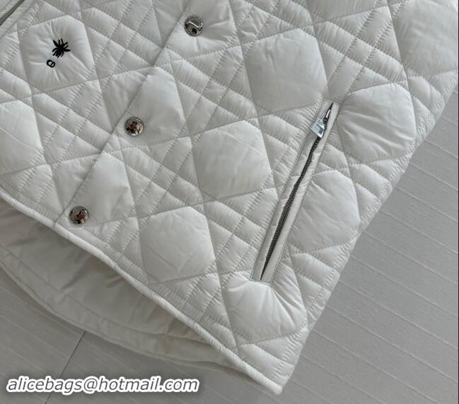 Luxury Cheap Dior Nylon and Padded Vest 1025 White 2024