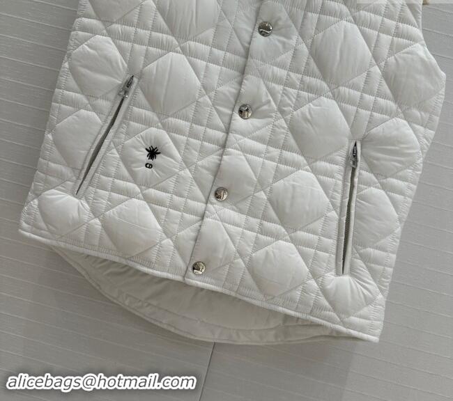 Luxury Cheap Dior Nylon and Padded Vest 1025 White 2024