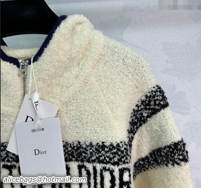 Super Quality Dior Cashmere Jacket 1025 White/Black 2024