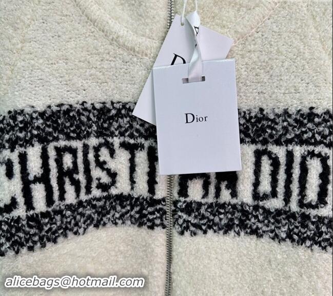 Super Quality Dior Cashmere Jacket 1025 White/Black 2024