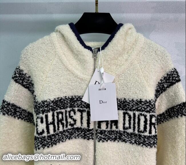 Super Quality Dior Cashmere Jacket 1025 White/Black 2024