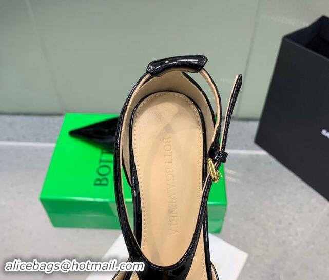 Buy Fashionable Bottega Veneta Rocket T Patent Calfskin Ballet Flat Black 430165