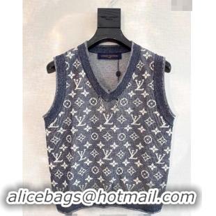 Top Quality Louis Vuitton Monogram Knit 1025 Vest Grey 2024